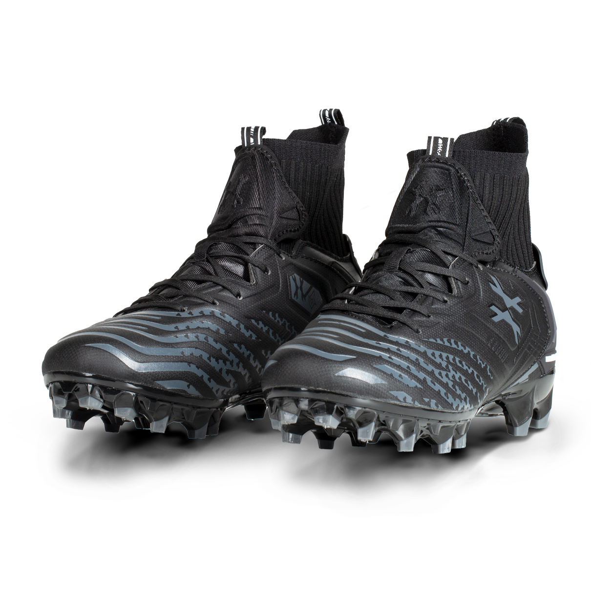 LT DIGGERZ_X1 - LOW TOP CLEATS - BLACK/GREY